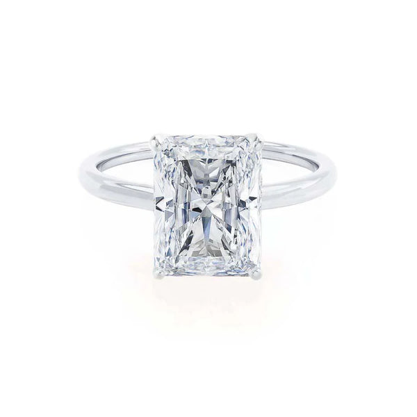 LULU - Ready to Ship 2.04ct Radiant Lab Diamond Platinum 950 Solitaire