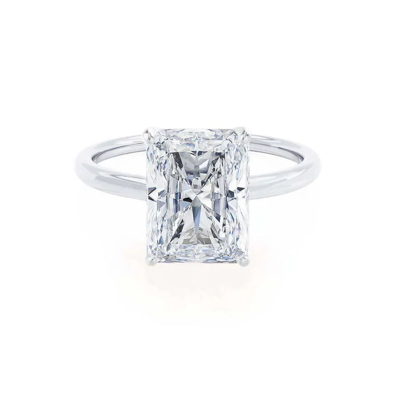 LULU - Ready to Ship 2.04ct Radiant Lab Diamond Platinum 950 Solitaire
