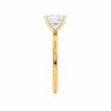 LULU - Asscher Lab Diamond 18k Yellow Gold Petite Solitaire