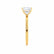 LULU - Asscher Lab Diamond 18k Yellow Gold Petite Solitaire