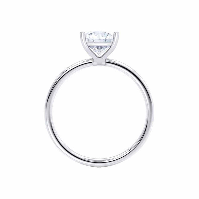 LULU - Asscher Lab Diamond 950 Platinum Petite Solitaire