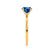 LULU - Cushion Blue Sapphire 18k Yellow Gold Petite Solitaire Ring