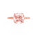 LULU - Cushion Champagne Sapphire 18k Rose Gold Petite Solitaire Ring