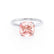 LULU - Cushion Champagne Sapphire 950 Platinum Petite Solitaire Ring