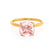 LULU - Cushion Champagne Sapphire 18k Yellow Gold Petite Solitaire Ring