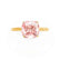 LULU - Cushion Champagne Sapphire 18k Yellow Gold Petite Solitaire Ring
