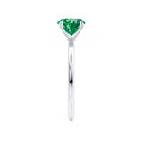 LULU - Chatham® Cushion Emerald 950 Platinum Petite Solitaire Ring