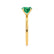 LULU - Cushion Emerald 18k Yellow Gold Petite Solitaire Ring