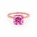 LULU - Cushion Pink Sapphire 18k Rose Gold Petite Solitaire Ring