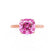 LULU - Cushion Pink Sapphire 18k Rose Gold Petite Solitaire Ring