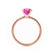 LULU - Cushion Pink Sapphire 18k Rose Gold Petite Solitaire Ring