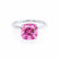 LULU - Cushion Pink Sapphire 18k White Gold Petite Solitaire Ring