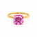 LULU - Cushion Pink Sapphire 18k Yellow Gold Petite Solitaire Ring
