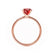LULU - Cushion Ruby 18k Rose Gold Petite Solitaire Ring