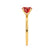LULU - Cushion Ruby 18k Yellow Gold Petite Solitaire Ring