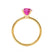 LULU - Oval Pink Sapphire 18k Yellow Gold Petite Solitaire Ring