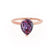 LULU - Pear Alexandrite 18k Rose Gold Petite Solitaire Ring Engagement Ring Lily Arkwright