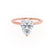 LULU - Pear Natural Diamond 18k Rose Gold Petite Solitaire