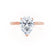 LULU - Pear Lab Diamond 18k Rose Gold Petite Solitaire