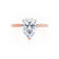 LULU - Pear Natural Diamond 18k Rose Gold Petite Solitaire