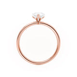 LULU - Pear Natural Diamond 18k Rose Gold Petite Solitaire