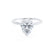 LULU - Pear Natural Diamond 18k White Gold Petite Solitaire