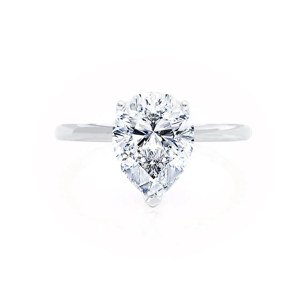 LULU - Ready to Ship 1.01ct Pear Lab Diamond Platinum 950 Solitaire