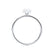 A pear cut lab diamond solitaire ring in 18k white gold, with a three-prong setting.