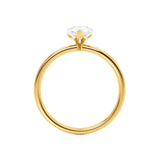 LULU - Pear Natural Diamond 18k Yellow Gold Petite Solitaire