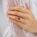 MACY - Princess Ruby 18k Rose Gold Petite Pavé Shoulder Set Ring