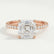 Macy asscher lab diamond 18k rose gold petite shoulder set engagement ring