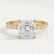 Macy asscher lab diamond 18k yellow gold petite shoulder set engagement ring