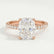 MACY - Elongated Cushion Lab Diamond 18k Rose Gold Petite Shoulder Set