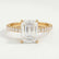 MACY - Emerald Lab Diamond & Diamond 18k Yellow Gold Micro Pavé Ring