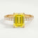 MACY - Emerald Yellow Lab Diamond 18k Yellow Gold Micro Pavé Ring