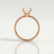 MACY - Oval Lab Diamond 18k Rose Gold Petite Pavé Ring
