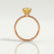 MACY - Oval Yellow Lab Diamond 18k Rose Gold Petite Pavé Shoulder Set Ring