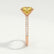 MACY - Oval Yellow Lab Diamond 18k Rose Gold Petite Pavé Shoulder Set Ring