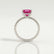 Macy princess pink sapphire and diamond pavé shoulder set ring – view 2