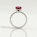 Macy princess ruby and diamond pavé shoulder set ring – view 2