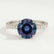 Macy round alexandrite petite pavé shoulder set engagement ring – view 1