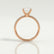 MACY - Round Lab Diamond 18k Rose Gold Petite Pavé Ring