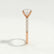 MACY - Round Lab Diamond 18k Rose Gold Petite Pavé Ring