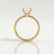 MACY - Round Lab Diamond 18k Yellow Gold Petite Pavé Shoulder Set Ring