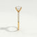 MACY - Round Lab Diamond 18k Yellow Gold Petite Pavé Shoulder Set Ring