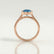 MARGOT - Oval Blue Lab Diamond 18k Rose Gold Bezel Solitaire