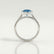 MARGOT - Oval Blue Lab Diamond 18k White Gold Bezel Solitaire