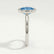 MARGOT - Oval Blue Lab Diamond 18k White Gold Bezel Solitaire