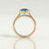 MARGOT - Oval Blue Lab Diamond 18k Yellow Gold Bezel Solitaire