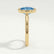 MARGOT - Oval Blue Lab Diamond 18k Yellow Gold Bezel Solitaire
